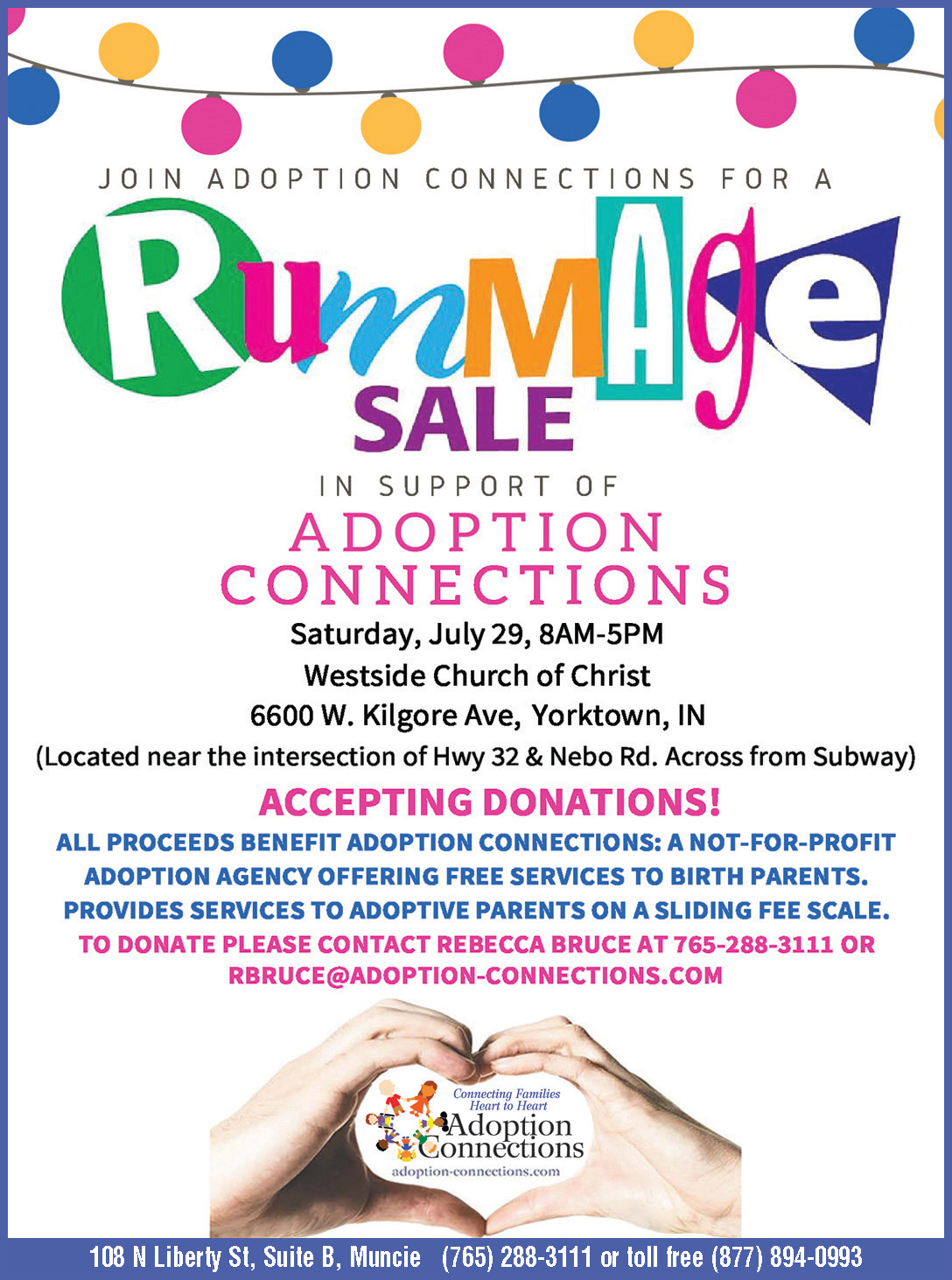 5th Annual Charity Rummage Sale Adoption Connections of Indiana